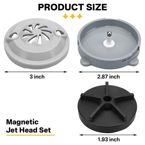 superbobi 3 Pcs BF-004 Pipeless Magnetic Jet Head Motor Replacement for LURACO Jet Motor Pedicure SPA Tubs Chair Part Magnetic Head (4 pin)