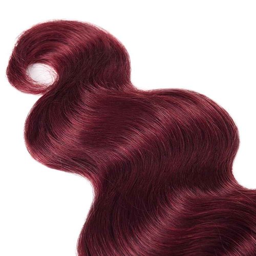 ZGGTL Burgundy Bundles Human Hair 12A 100% Brazilian Raw Human Hair Bundles Quick Weave Double Weft Natural Black for Women Hair Extensions(26Inch)