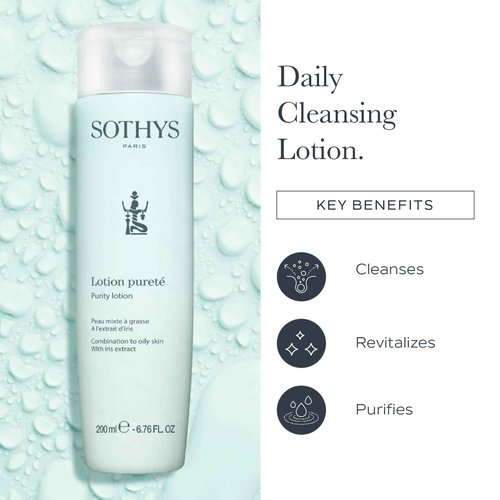 SOTHYS Purity Lotion | Bi-Phased Oil Lotion Cleanser, Acne Reducing Moisturizer |Toner for Combination to Oily Skin