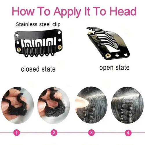 QiaQiaRing Afro Kinky Curly Clip Ins Human Hair 20inch Hair Extensions for African Americans 4B 4C Real Human Hair Double Weft Afro Curly Clip in Hair Extensions 8Pcs18Clips 1B Black Color (20inch)