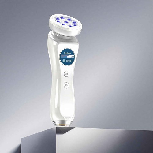 5-in-1 Beauty Massager for Face and Neck, Facial Massager for Skin Care, Red Light, Thermal, and Vibration Technologies, Improve, Firm,Tightening and Smooth Has Skin Detection Function