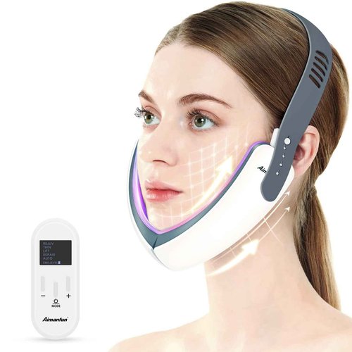 Intelligent Double Chin Reducer and V-Face Lift Belt Machine with Remote Control, Face Massager V-Face Device for Women