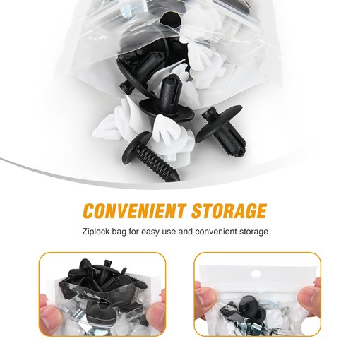 GOOACC 70Pcs Door Trim and Sill Plate Retainers Scuff Protection Moulding Clips Assortment Compatible for Audi/VW Volkswagen Polo 3C0-853-586 4A0-867-276A