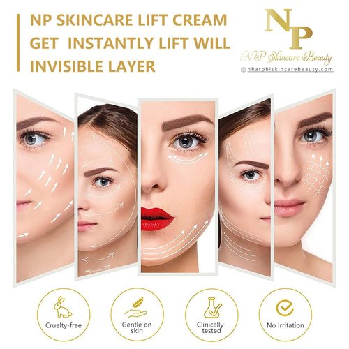 NP Skincare Instant Lift Cream with Vitamin C, Argireline, and Plant-Based Stem Cells for Moisturizing and Rejuvenated Skin - Visibly Reduces Wrinkles, Puffiness, and Dark Circles, 50 grams
