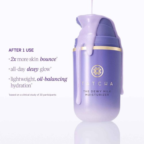 Tatcha The Dewy Milk Moisturizer, Lightweight, Oil-Balancing Hydration for Bouncy Skin & a Lasting Dewy Glow