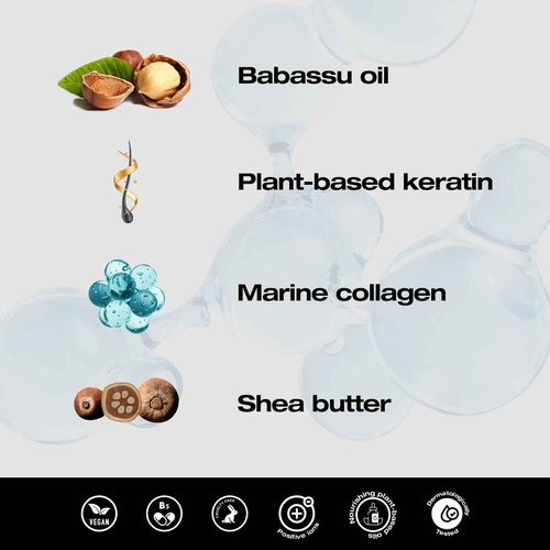 abril et nature - Professional Anti-Frizz Hair Care Set - Hydrates and Maintains Smooth Hair - Shampoo, Conditioner, and Serum Pack for Frizzy Hair - Softer and Shiner Hair - 550 ml/18,59oz