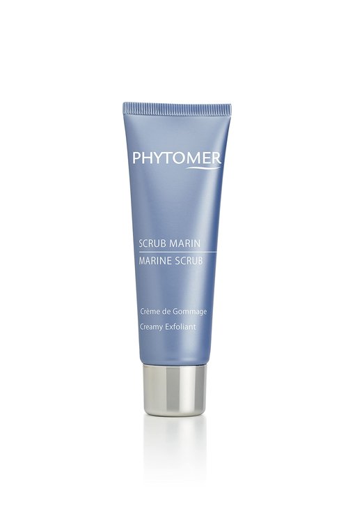 PHYTOMER Marine Scrub Creamy Exfoliant Face Wash | Hydrating Facial Scrub to Refine Skin Texture | Gentle Exfoliator & Cleanser for Face & Neck | Reveal Clearer, Softer Skin | 50ml