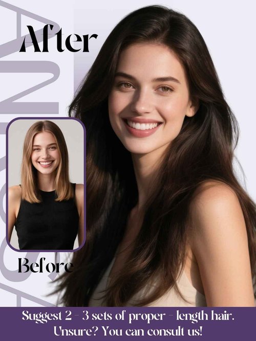 Anrosa Long Weft Tape in Hair Extensions Human Hair 20 Inch Wide Hair Extensions Real Human Hair Tape in Golden Blonde with Light Blonde Color 50g