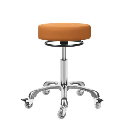 Salon Rolling Stools with Locking Wheels - Adjustable Swivel Stool Chair Heavy Duty 400 lbs Thick Cushion Hydraulic Shop Stool for Tattoo Facial Massage Kitchen Counter Salon Spa Medical Garage(Camel)