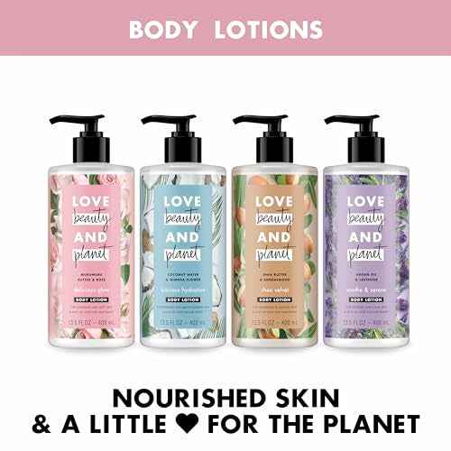 Love Beauty and Planet Soothe & Serene Body Lotion for Soothed Skin Argan Oil & Lavender Natural Ingredients, Plant-Based Moisturizers, Vegan, Cruelty-Free 13.5 oz