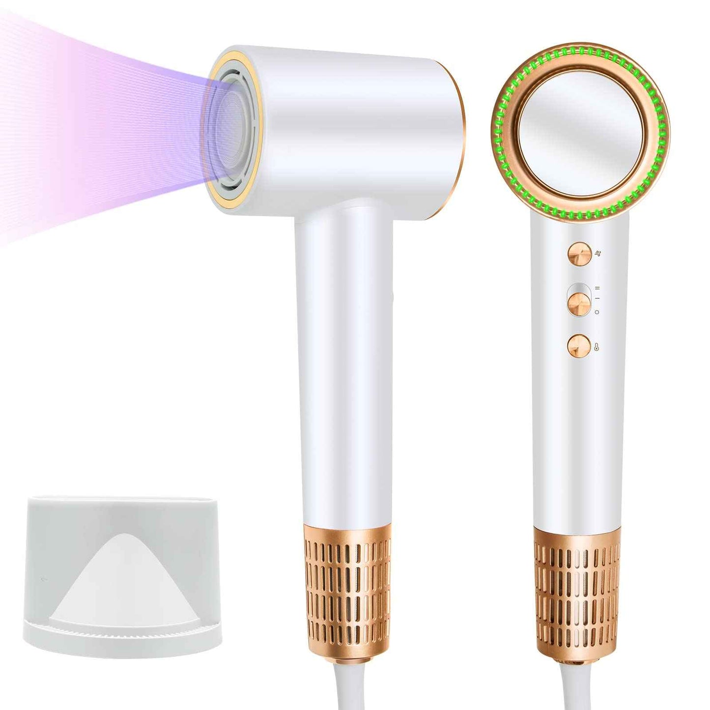 Hair Dryer，110000 RPM High-Speed Blow Dryer 500 Millions Negative Ionic Care HairDryer for Fast Drying, 200 Million Negative ion Hair-Dryer,Thermal Brush，hot air Brush