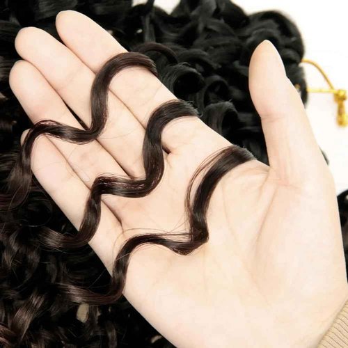 9A Deep Wave Bulk Human Hair for Braiding Hair No Weft 1 Bundle 50g 26 Inch Unprocessed Virgin Human Hair Curly Hair Extensions Wet and Wavy Natural Color for Women