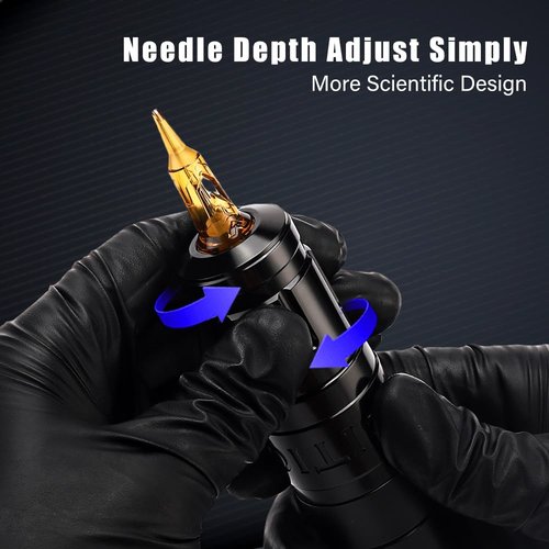 Ambition Storm Wand Wireless Tattoo Machine with 2400mAh Battery Power - Rotary Tattoo Gun Cartridge Pen with Coreless Motor Digital LED Display for Professionals and Beginners Tattoo Artists