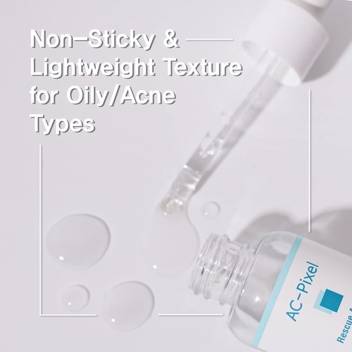 [Dr.CHROMCELL] AC-Pixel Rescue Ampoule | Korean Acne Treatment | Anti Acne Serum | Tea Tree Oil for Face Acne | Dermatologically Tested for Sensitive Skin | Includes 2 Serums in 1 Box (60ml)