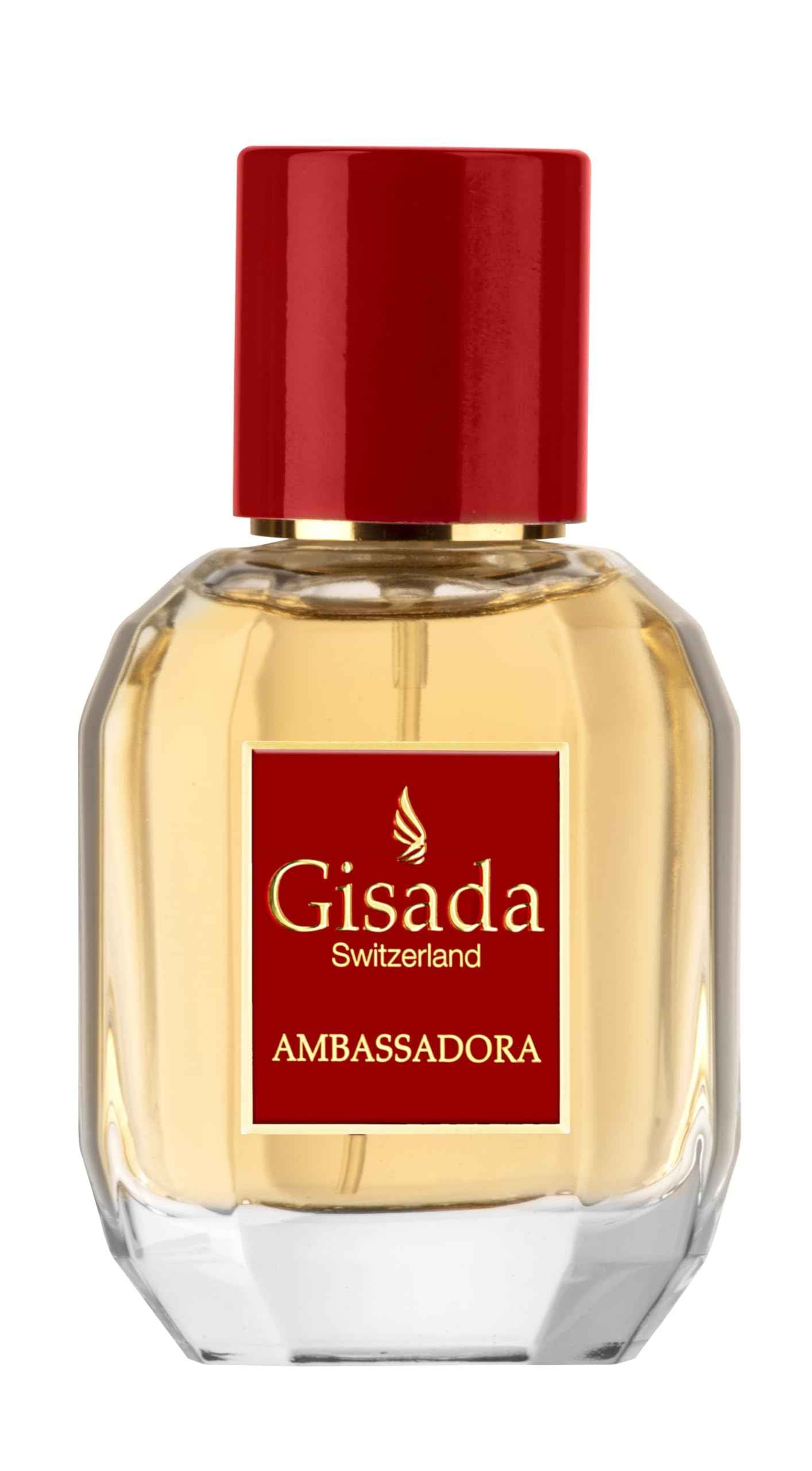 Gisada Ambassadora Women's Perfume - Perfumes for Women with Oriental, Sweet, Floral, Warm Fragrance - Daily Wear Women's Cologne with Juicy, Fruity, Spicy Scent - Made in Switzerland - 1.7 fl. oz.