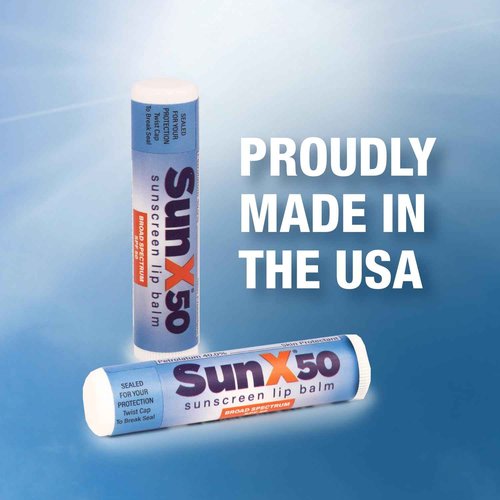 CoreTex Sun X 50 Lip Balm SPF 50 - Pack of 50 Broad Spectrum Sunscreen Lip Balms (Protects Against UVA/UVB Rays) - Water Resistant Up to 80 Minutes and Free of Parabens & Oxybenzone