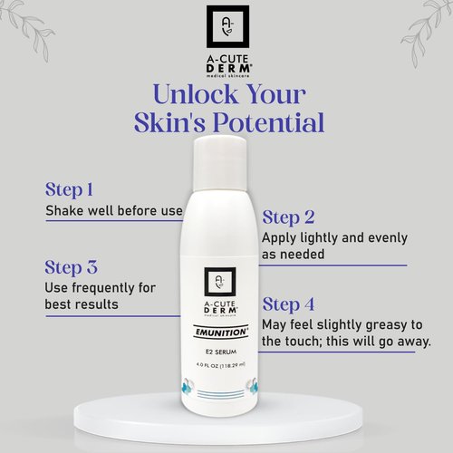 A-Cute Derm Emunition® E2 Serum Hydrator Helps The Loss of Moisture in The Skin (4 oz)
