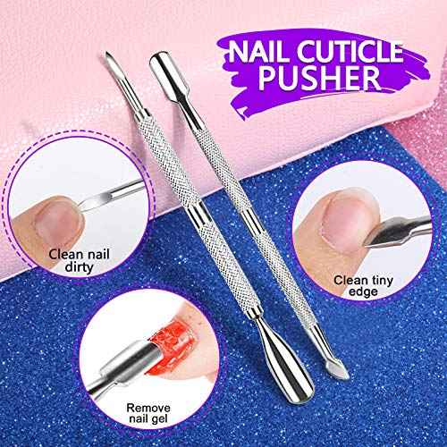 HNYYZL Manicure Kit - Nail File, Buffer, Cuticle Clipper, Pusher & Brush for Salon Nail Art