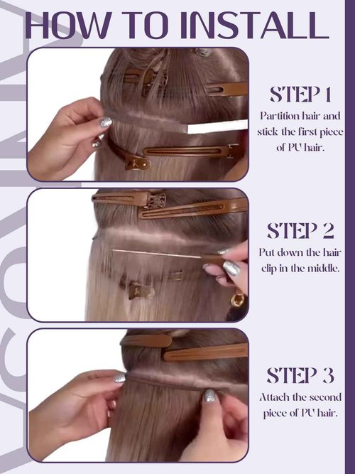 Anrosa 18 Inch Long Weft Tape in Hair Extensions Human Hair Light Brown with Platinum Blonde Wide Real Human Hair Tape Ins 50G