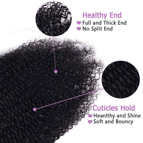 Curly Clip in Hair Extensions For Black Women Brazilian Virgin Human Hair Clip in Extensions for Women 8Pcs Remy Hair with 18Clips 120g 24inch Natural Black