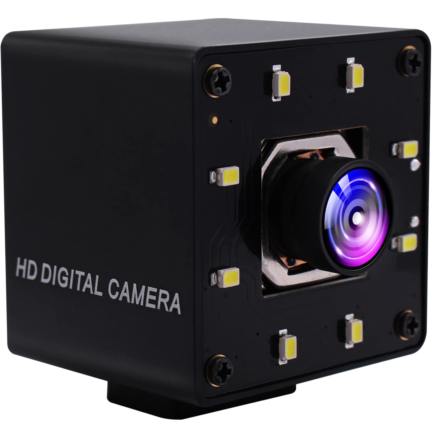 ALPCAM USB Camera 4K Autofocus Webcam High Resolution UHD 2160P Camera with 8pcs White LEDs,100°No Distortion Lens Webcamera with IMX415 Sensor,30fps Plug and Play Web Cam for Video Conference