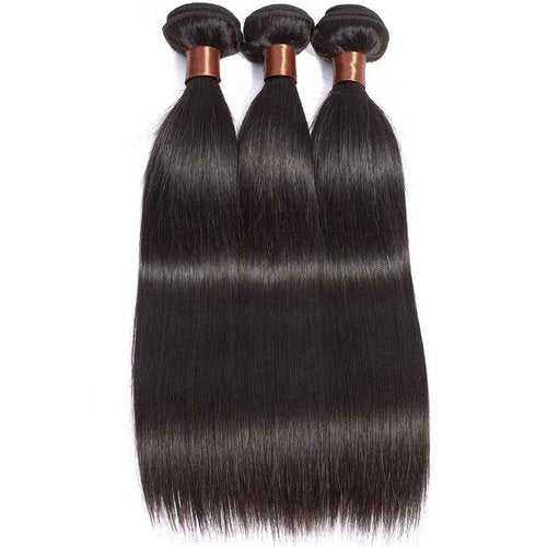 BLACKMOON HAIR Brazilian Virgin Human Hair Bundles - Straight, 22-26 Inch, 100% Unprocessed, 3 Bundles Deal