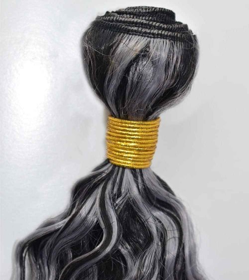 Condescension P4/Grey Human Hair Bundles 24 26 28 inch Water Wave Human Hair Bundles Highlight Chocolate Grey Unprocessed Soft Sewn In Hair with Double Weft for Black Women