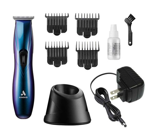 Andis 560974 Limited Edition Slimline Pro Cord/Cordless Beard Trimmer, Lithium Ion T-Blade Trimmer, Close Cutting T-Blade Zero Gapped, Galaxy