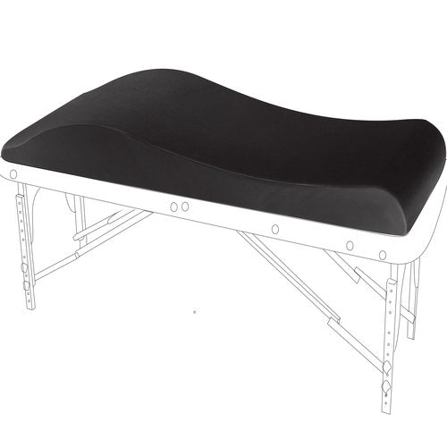 LUKYHONIE Lash Bed Foam Topper, Ergonomic Curvy Eyelash Mattress Topper for Massage Table, Beauty Salon Massage Table Padding Topper, 30D Esthetician Bed Cushion with Removable Cover (Black-60 cm)