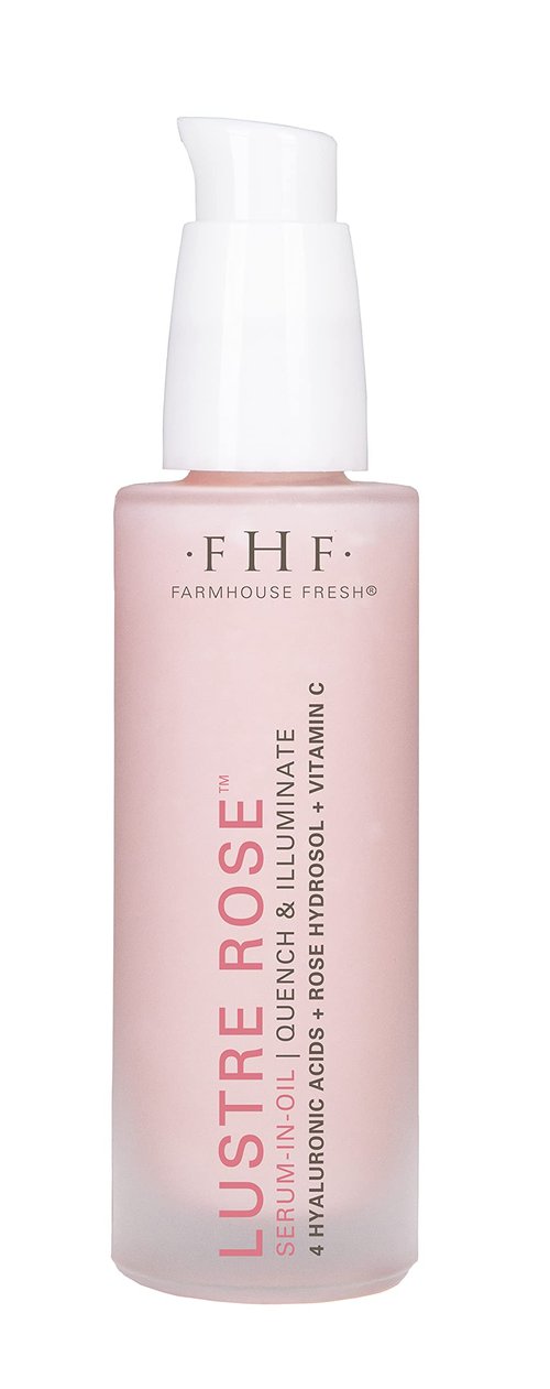 FarmHouse Fresh Vitamin C Face Serum, Hydrating Serum with Hyaluronic Acid, Lustre Rose Facial Serum-in-Oil, Moisturizer, 1 Fl. Oz