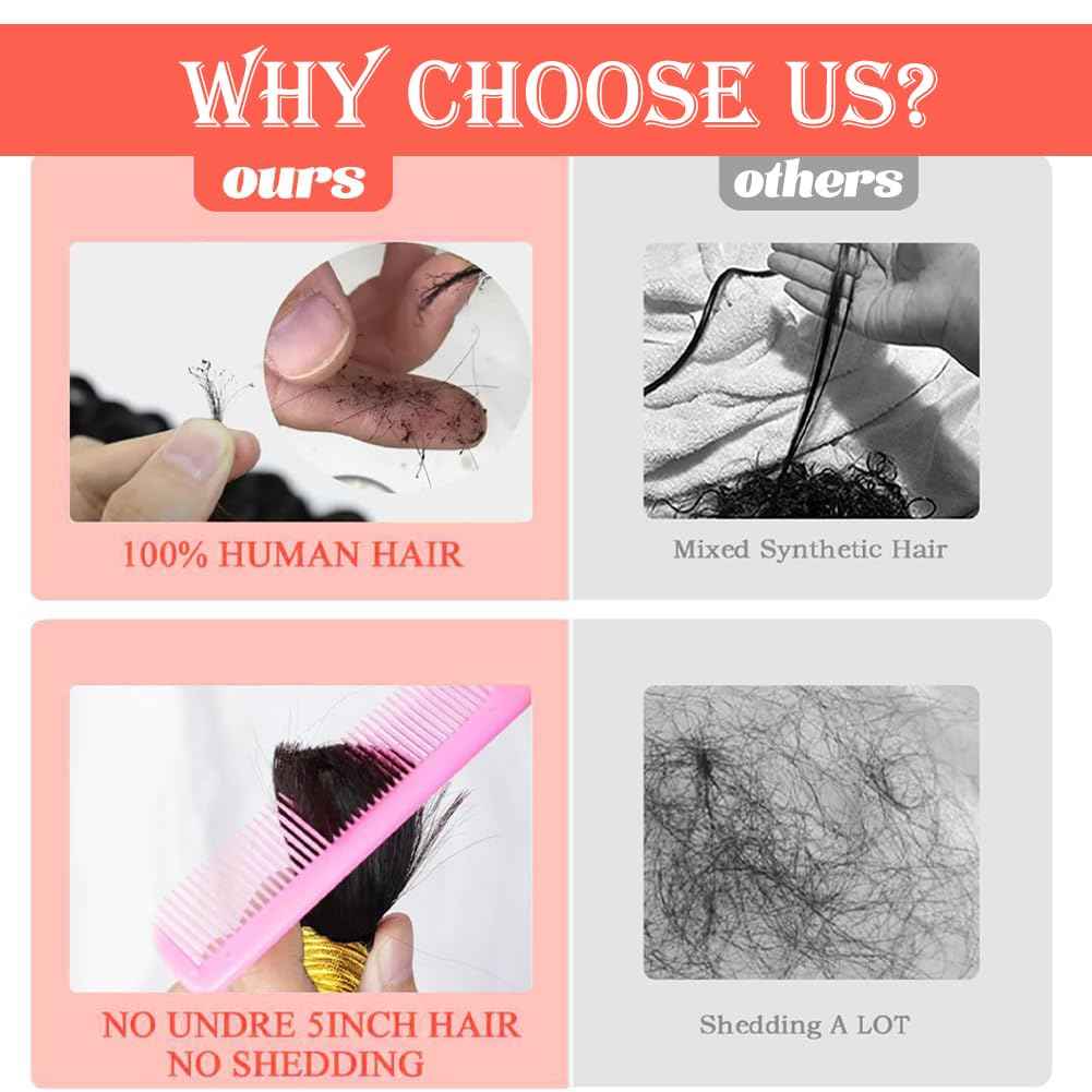 Human Braiding Hair for Boho Braids 150g Boho Braiding Hair Curly 3 Bundles 24 Inch Deep Wave Bulk Human Hair for Boho Knotless Braids Natural Color