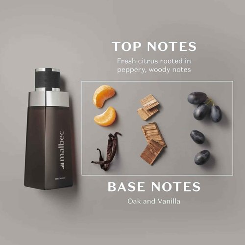 Malbec Classic Eau de Toilette By O Boticario, Cologne For Men, Long-Lasting Fragrances, French Oak Barrel-Aged Red Wine & Woody Amber Perfume Scent, 3.4 Ounce