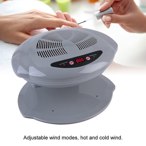Nail Dehydrator, Hot & Cold Air Nail Polish Drying Fan Nail Polish Dryer Nail Dryer Fan Professional Nail Polish Dryer Machine for Home Salon Both Hands and Feet Use