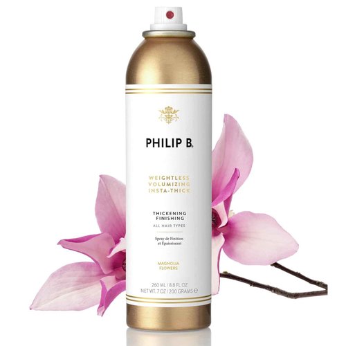 PHILIP B. Weightless Volumizing Insta-Thick Finishing Spray, 8.8 oz - Styling Mist for a Full, Bouncy Salon Blowout Look, With Magnolia Flowers