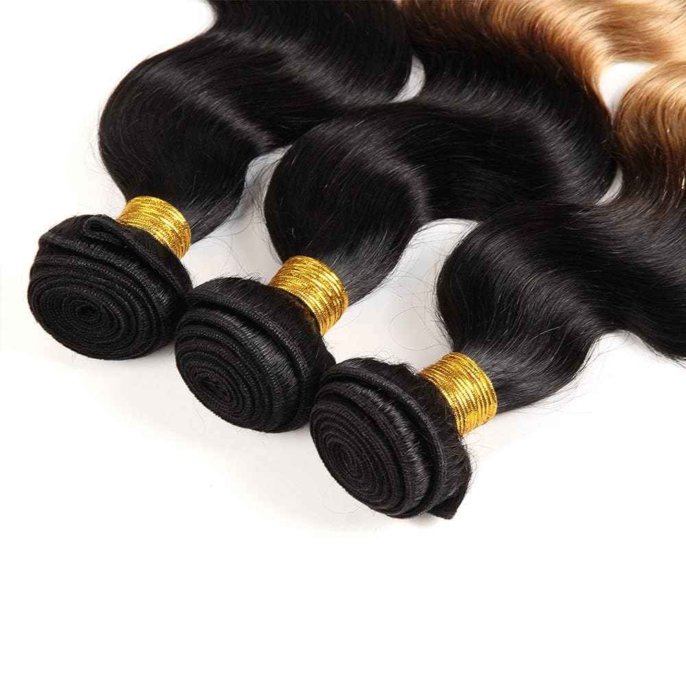 30 32 34 Inch 1B27 Bundles Human Hair Ombre Body Wave Bundle Human Hair Brazilian Unprocessed Virgin Hair 3 Bundles Color 27 Bundle Hair Extensions