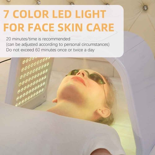 7 Color LED Light For Face Red Light Beauty Machine with Spray LED PDT Light Professional Facial Skin Care Machine For Home And Spa Use