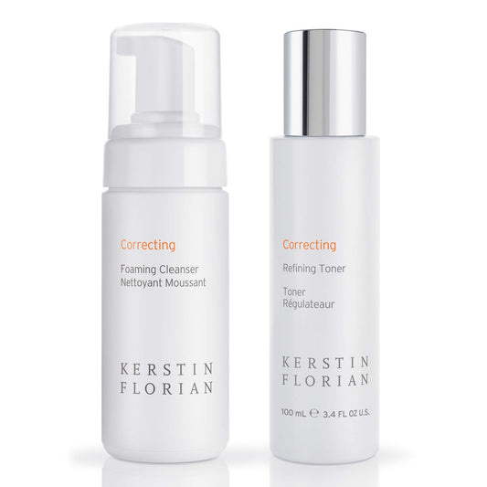 Kerstin Florian Correcting Cleanse & Tone Set: Salicylic Acid & BHA Deep Cleansing and Pore Refining Kit