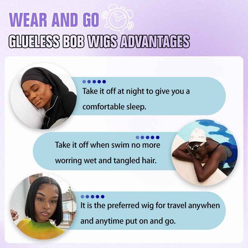 YYJP 10 Inch Bob Wig Human Hair - Natural Black 13x4 HD Lace Front Wigs Human Hair for Black Women, 180% Density, Natural Hairline, Straight Short Glueless Wigs Human Hair Pre Plucked Pre Cut Bob