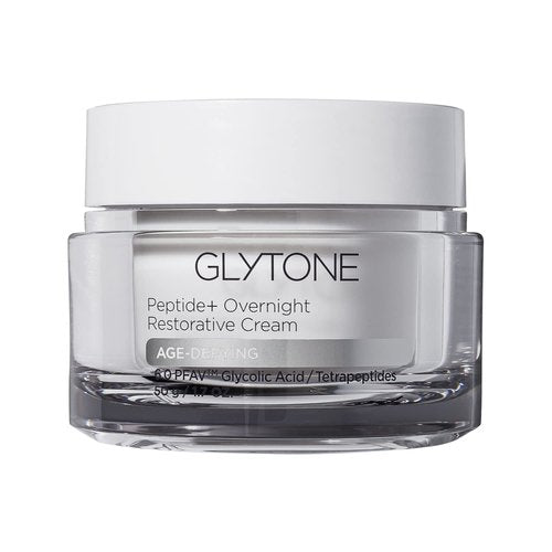 Glytone Peptide+ Overnight Restorative Cream | Age Defying Night Moisturizer for Face Hydrates, Plumps & Improve Wrinkles | Night Cream for Women Visibly Firms Skin | Fragrance-Free - 1.7 oz.