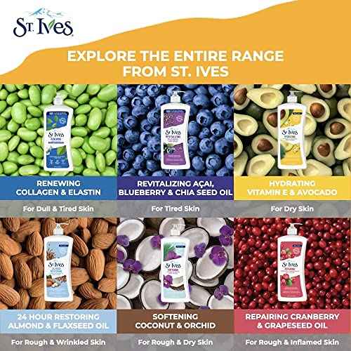 St. Ives Hydrating Body Lotion, Vitamin E and Avocado, 21 oz