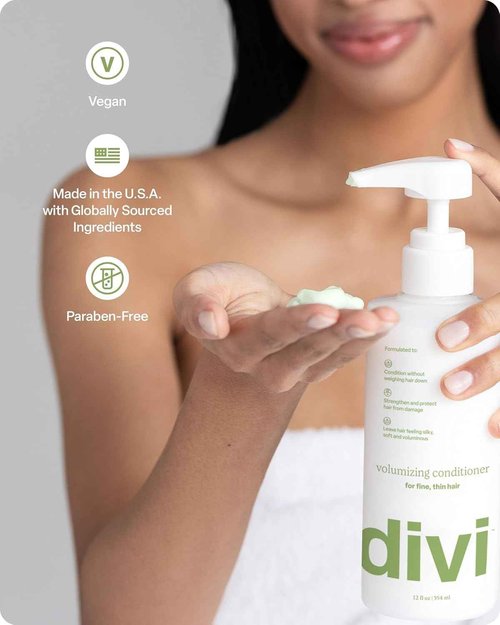 Divi Volumizing Conditioner for Women and Men - Lightweight Volume Conditioner for Fine Hair - Designed to Strengthen and Protect the Hair from Damage, 1L