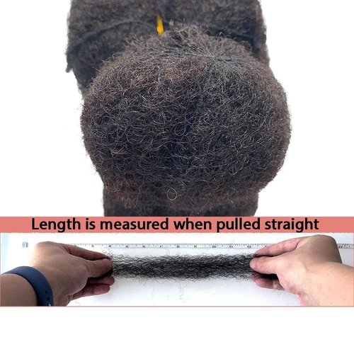 Tight Afro Kinky Human Hair for Dreadlocks,Ideal for Making Locs,Repair Extensions,Twist or Braids 4 Bundles/Package Natural Black #1B 8inch