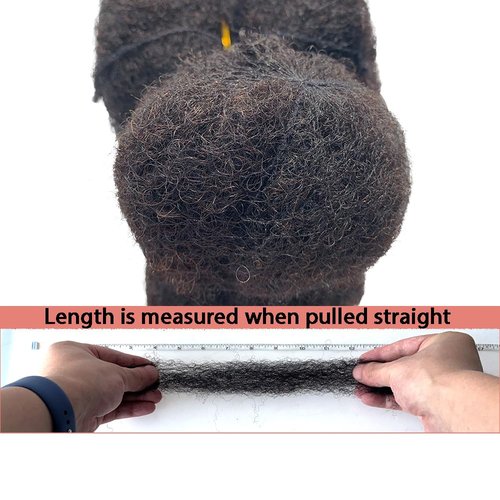 Tight Afro Kinky Human Hair for Dreadlocks,Ideal for Making Locs,Repair Extensions,Twist or Braids 4 Bundles/Package Natural Black #1B 12inch