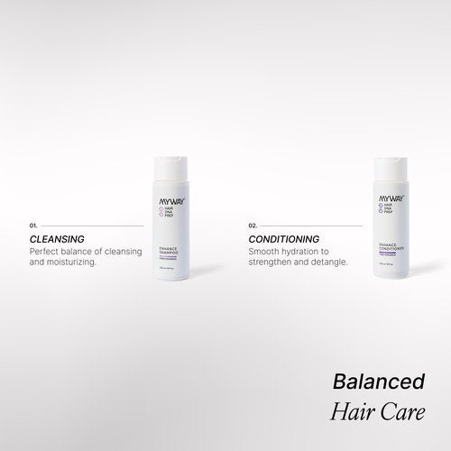 My Way Hair DNA Enhance Set – Volumizing Shampoo & Conditioner for Dry, Damaged Hair – Boosts Thickness, Repairs Breakage, Revives Shine – Paraben-Free, Color-Safe, Hydrating Hair Care Duo