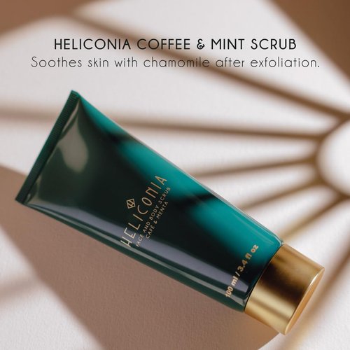 Face and Body Scrub Coffee & Mint – Exfoliating Scrub with Arabica Coffee, Chamomile & Mint | Hydrating, Calming & Revitalizing | For Sensitive Skin | Tropical Skincare | 100 ml