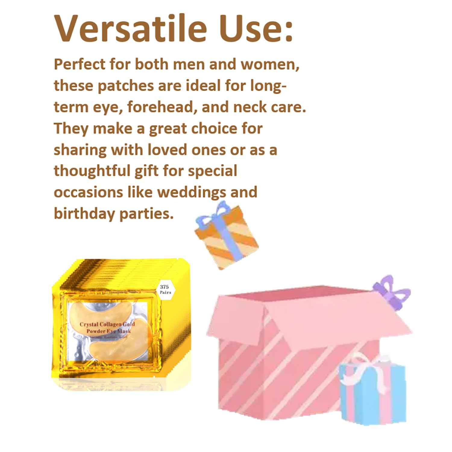 375 Pairs Bulk Gel Eye Masks for Professional Salon & Spa | Revitalizing Under Eye Patches for Puffy Eyes, Dark Circles, Wrinkles