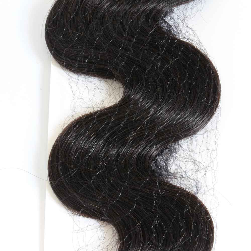Human Hair Bundles Body Wave 100% Unprocessed Brazilian Virgin Hair Weave Natural Black Human Hair Extensions for Black Wome 75g each of the 3 Bundles (14" 16" 18")
