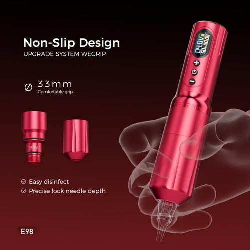 Tattoo Gun,Solong Wireless Tattoo Gun Kit Super Fast Charger with Dual 2000mAh Power Supply