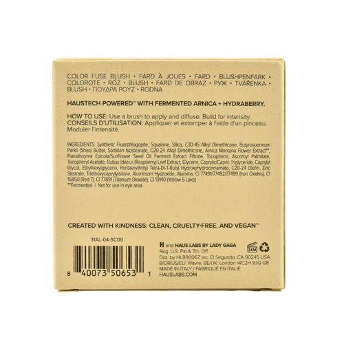 HAUS LABS BY LADY GAGA Color Fuse Talc-Free Blush Powder - Pomelo Peach, Soft Coral - Fermented Arnica, Hydraberry, Squalane - Natural Finish, Cruelty-Free