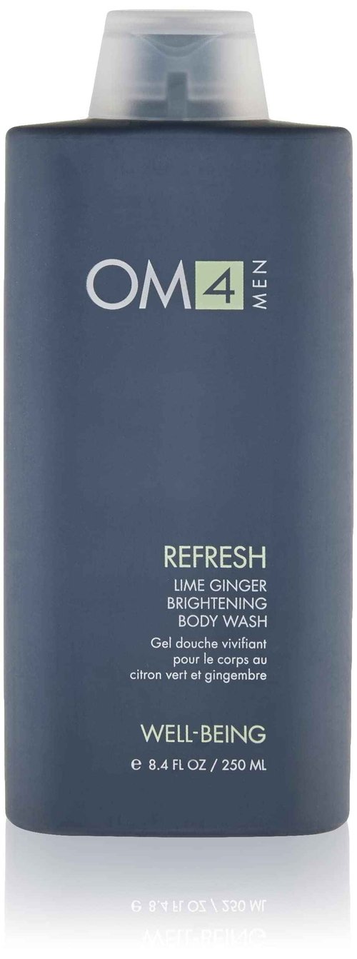 Organic Male OM4 Refresh: Lime Ginger Brightening Body Wash - Mens bodycare with Vitamin C to Cleanse and Nourish